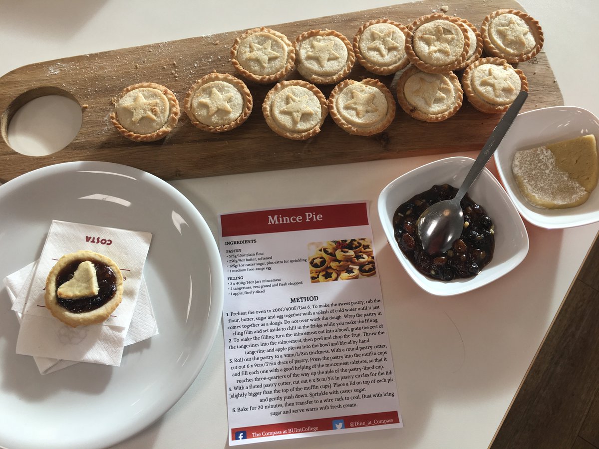 BUIntCollege's tweet photo. #ThrowbackThursday: Fantastic Mince Pie Making Workshop with Chef Pete and our talented students!! 🥧😋👨🍳
One of our overseas agents also took part and baked a lovely pie 🌍😁😋
#kaplanlife #mincepie #bakinglesson #TheCompassatBUIntCollege #christmas #welovebaking https://t.co/6OCBbxJCRE