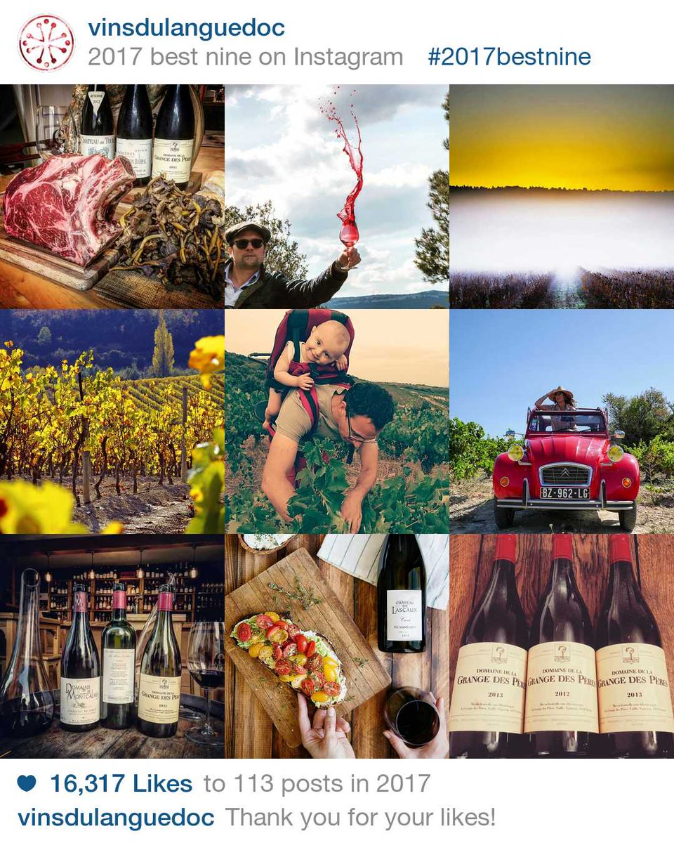 Voici notre #bestnine2017 sur <a href="/instagram/">Instagram</a> : les 9 photos que vous avez préféré ! Suivez-nous et publiez vos photos des Vins du Languedoc avec le hashtag #vinsdulanguedoc goo.gl/nCa9FB #bestnine #instagram #winemorning