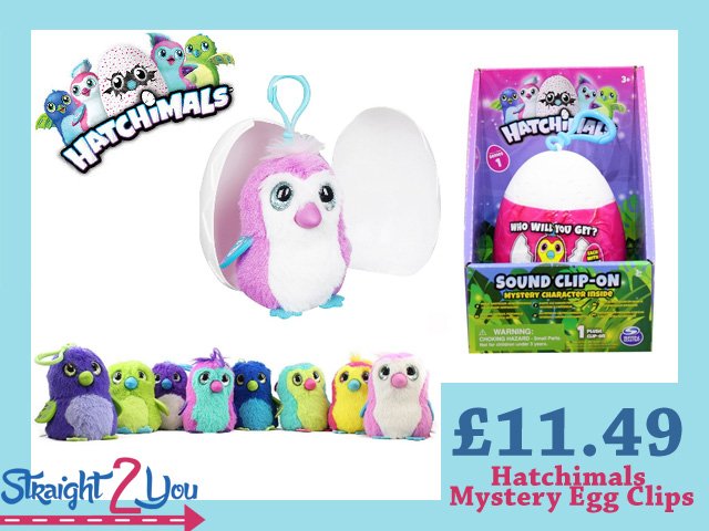 Straight2YouUK's tweet photo. DEAL OF THE DAY!

Clip and Go with Hatchimals Mystery Clip Eggs. Which will you get? Available for £11.49 with FREE Delivery! #hatchimals #toys https://t.co/FqsoWK1bEc