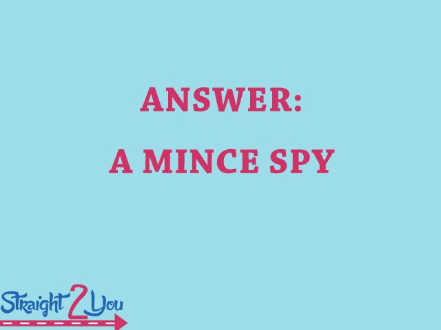 Straight2YouUK's tweet photo. Did you get the answer to our Christmas joke?

Of course, it was a Mince Spy! https://t.co/6wqWjR5ySz
