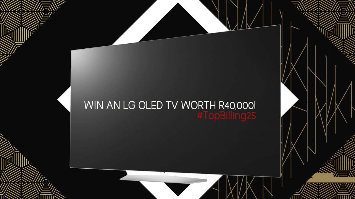 An <a href="/LGSouthAfrica/">LG Electronics SA</a> 55inch OLED TV valued at R40 000 must be won!!!! Enter here: x.com/SABC3Topbillin… #TopBilling25