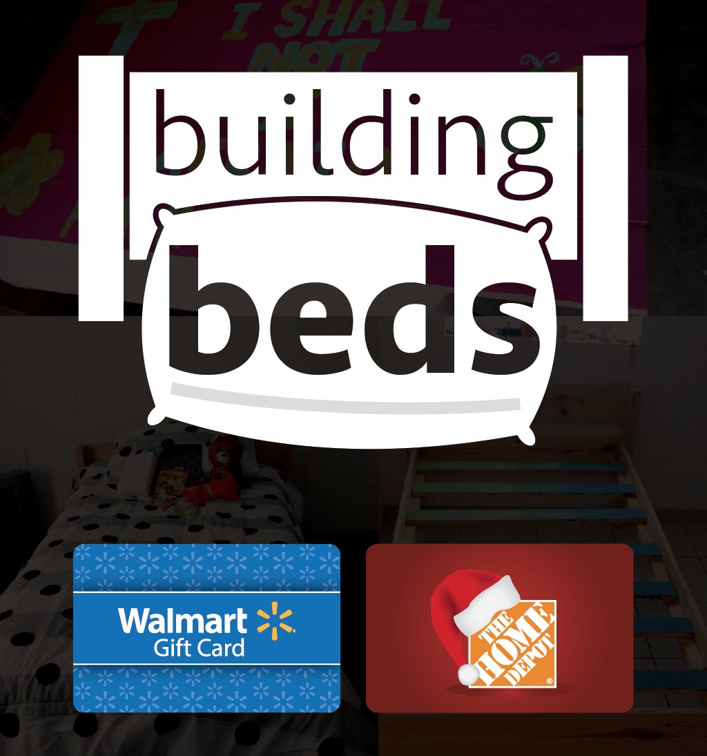 bridgepointfl's tweet photo. Pop by Walmart or Home Depot + pick up some gift cards! We'll use these to buy supplies for Building Beds 😊 Just bring them to the Mahaffey on Christmas Eve! https://t.co/UYhRnqlGX7
