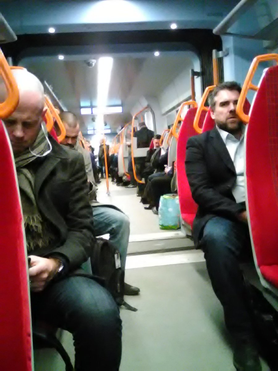 JonFray's tweet image. Waiting patiently for first trip on a new @SW_Help train  #Class707 (?) Desiro City. 20 minutes late before starting