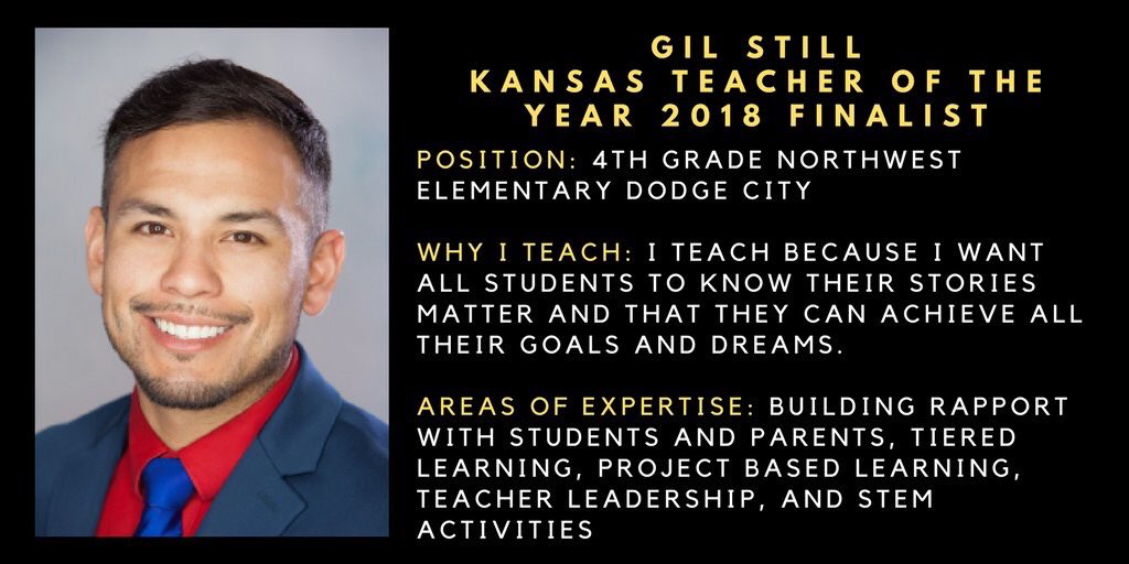ksedchat's tweet photo. Guess who is hosting #ksedchat on Monday!  Kansas Teacher of the Year Finalist @MrGStill.  Join him at 8:00 pm cst to discuss Major Issues in Public Education! https://t.co/21p6EIYs2x