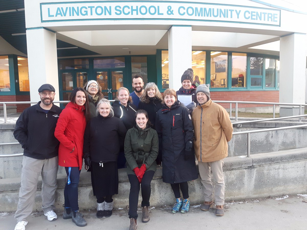 Here is our staff after finishing our walking staff meeting.  Trying new things at <a href="/LavingtonElemen/">Lavington Elementary</a>.