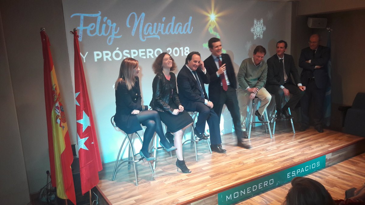one_monedero's tweet photo. COPA DE NAVIDAD DE PP
Ayer 13 de diciembre se celebró en ESPACIO MONEDERO la copa de Navidad del Partido Popular.
Asistió el vicesecretario de Comunicación de PP,  PABLO CASADO. Durante el acto se hizo una conexión audiovisual con CRISTINA CIFUENTES presidenta de Comunidad Madrid https://t.co/Mc1wJNAI2J