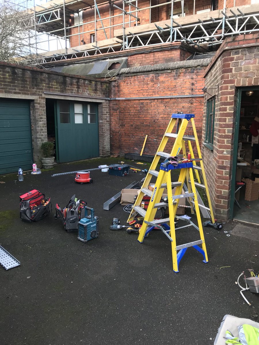 ALMElectrical's tweet photo. Busy day today installing metal work for 15 garage supplies https://t.co/PL8A5DK3q1