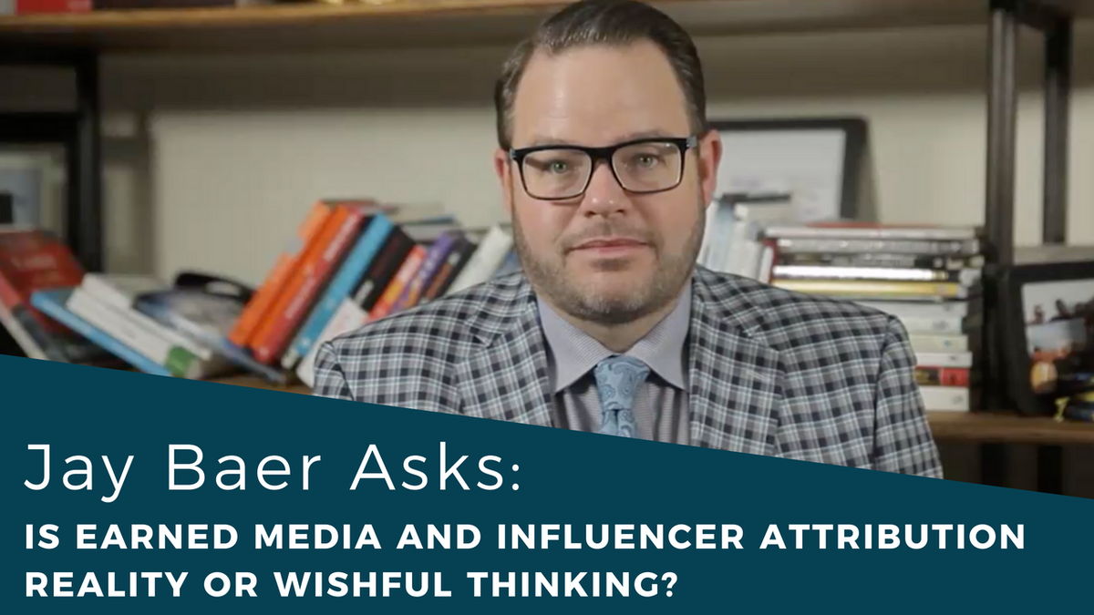 PRNewswire's tweet photo. Jay Baer Asks [VIDEO]: Is Earned Media and Influencer Attribution Reality or Wishful Thinking? https://t.co/nlCCxd3DNz https://t.co/40FcG8AApt