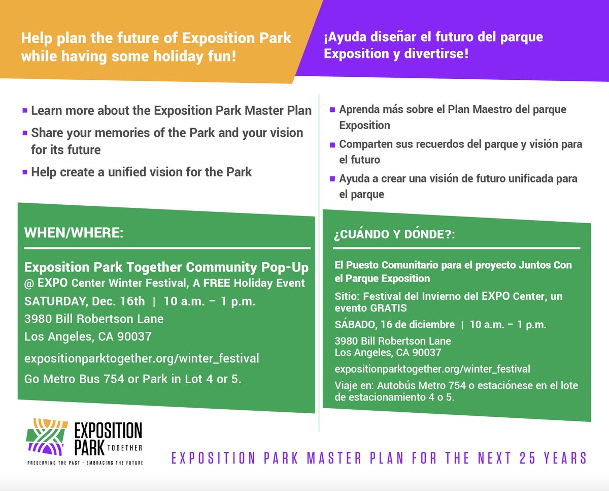 mridleythomas's tweet photo. Help plan the future of @ExpoPark while having some FREE holiday fun!
https://t.co/KcCGmmQq3B https://t.co/o9ImjM2Luy