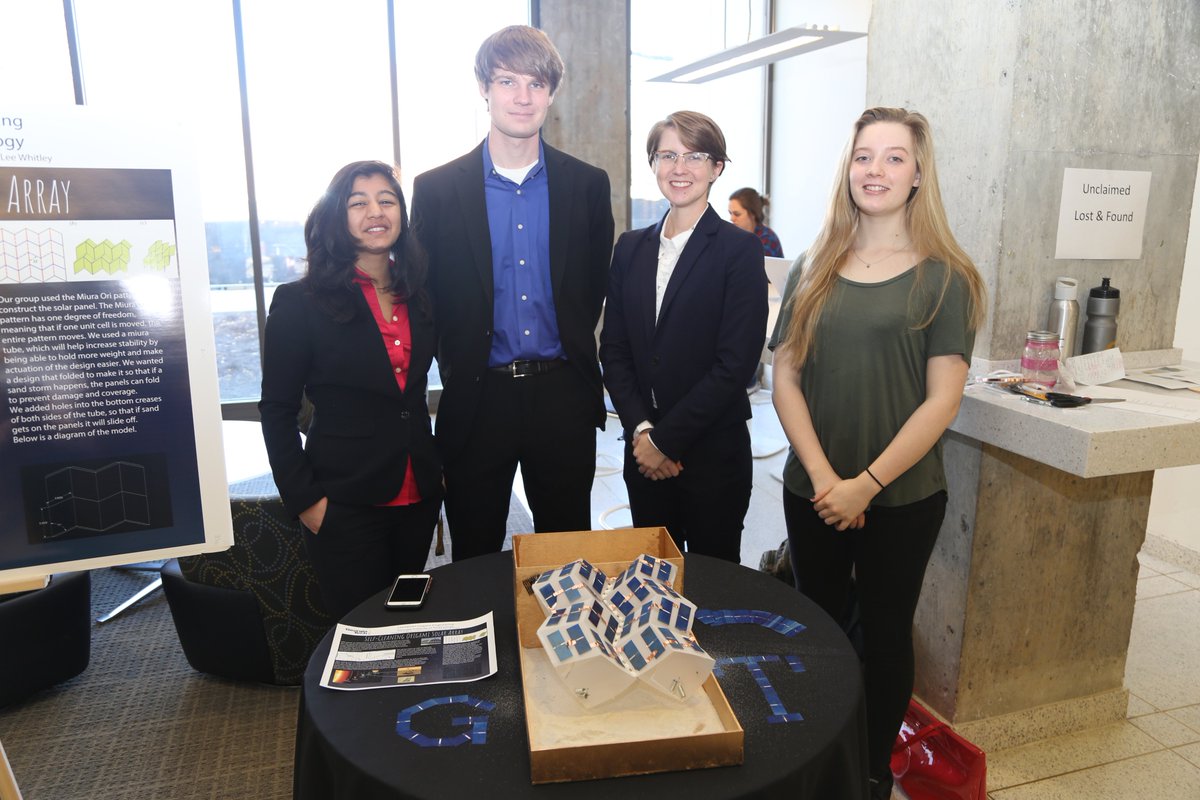 CEEatGT's tweet image. Solar panels depend on sunlight to work, but dust and sand can halt their ability to produce energy. This self-cleaning solar array uses Miura-ori #origamiengineering folds and drainage holes to prevent damage and coverage during sand storms 🛰 #wecandothat