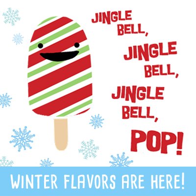 ILoveVivaPops's tweet photo. New WINTER FLAVORS have arrived at the shop!  Stop in the shop today to treat your tastebuds to a Pink Peppermint Pop, Egg Nog Pop, Peppermint Cocoa Pop, or our holiday ice cream sandwich made with local Sweet Cheek's Baking Co's cookies and delicious Niederfrank's ice cream!  😋 https://t.co/8O8atsUQxJ