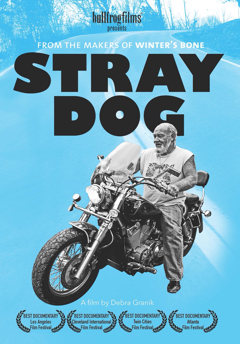 bullfrogfilms's tweet photo. Our DVD release of Debra Granik's STRAY DOG appears on this #VideoLibrarian list of the best docs of 2017! https://t.co/3mPMcLOj3C Available on DVD for educational use from Bullfrog, academic streaming from @Docuseek2 and home use from @IcarusFilms. https://t.co/xZItJcCbW2 https://t.co/KQ5Frq4tix
