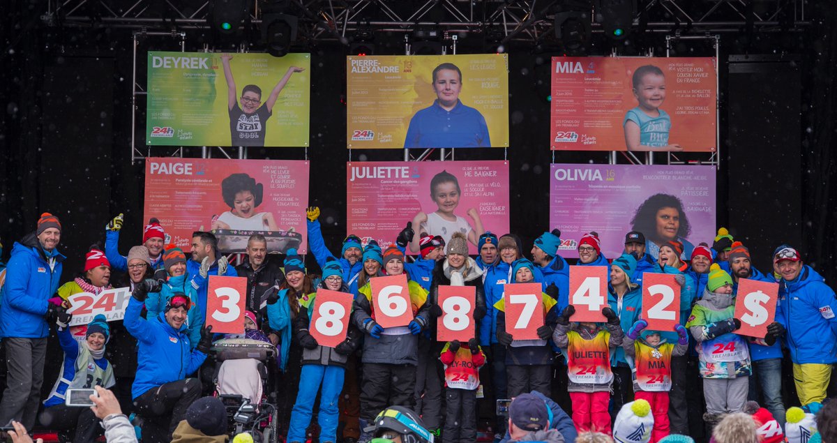 Un énorme MERCI à nos donateurs, participants et bénévoles qui ont fait de cette édition un si grand succès. 3 868 742 fois merci! #24htremblant