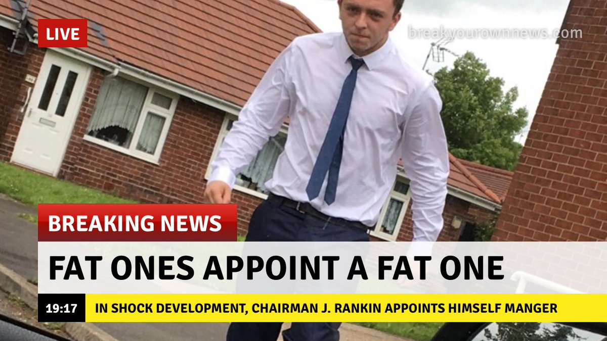 SoccerFatOne's tweet photo. BREAKING: After a dreadful run of results, accompanied by the off field controversy involving our ex manger, our club chairman has taken the shock decision to appoint himself as manger. More to follow shortly https://t.co/aowtuwHIpK