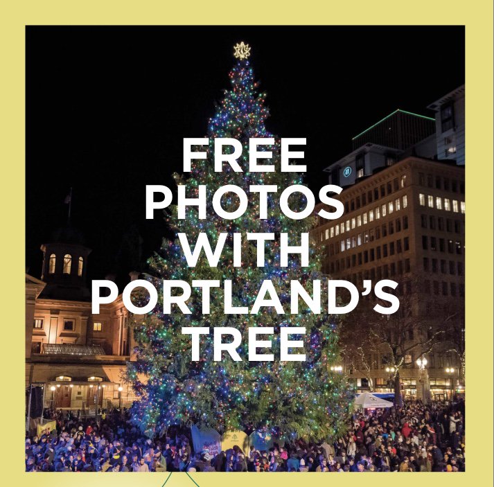 Holidays on the Transit Mall continues today with free photos (and gifs and boomerangs!) with Portland’s Tree. Photo booth props provided 😉 Stumptown Booth will bring their unique photo booth experience to the Square from 4:30 to 6:30 this evening. 📸🎄 <a href="/thesquarepdx/">The Square</a>