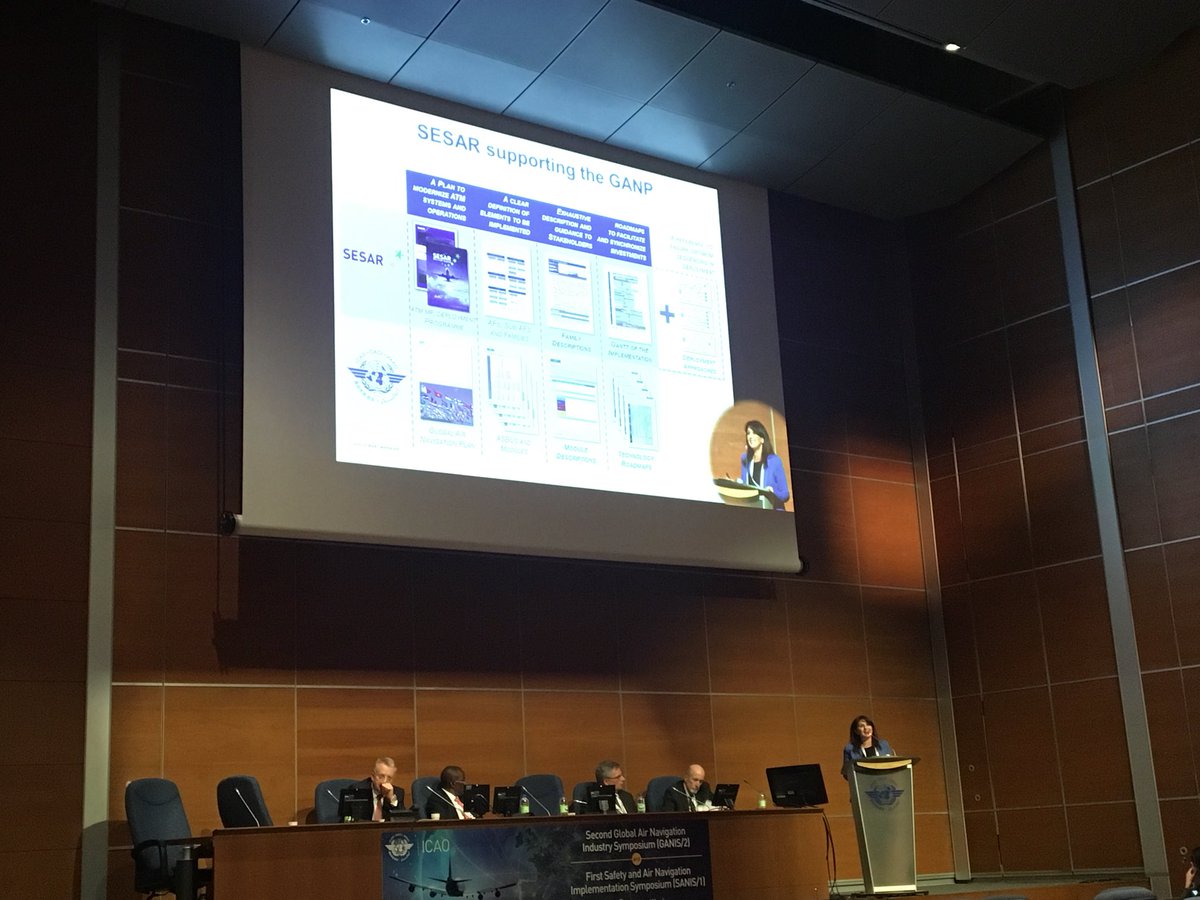 SESAR_JU's tweet photo. Our colleague Mariagrazia La Piscopia @SESAR_DM explains how #SESAR supports the #GANP @icao #AirNavWeek https://t.co/aGFKKRTWsm
