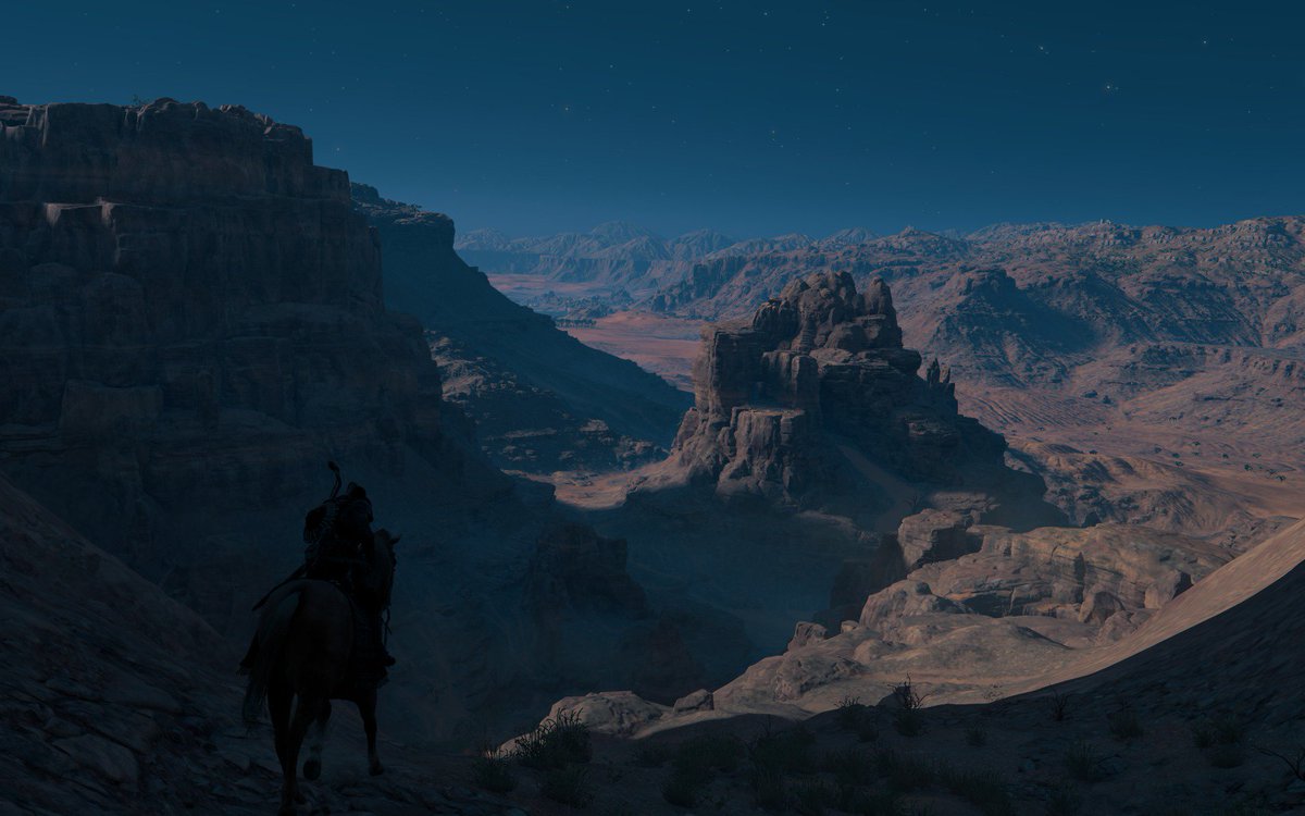 _Wilwarin's tweet photo. On ne peut qu'apprécier la distance de vue et le game design général de cet #AssassinsCreedOrigins https://t.co/8bqnykjMNf