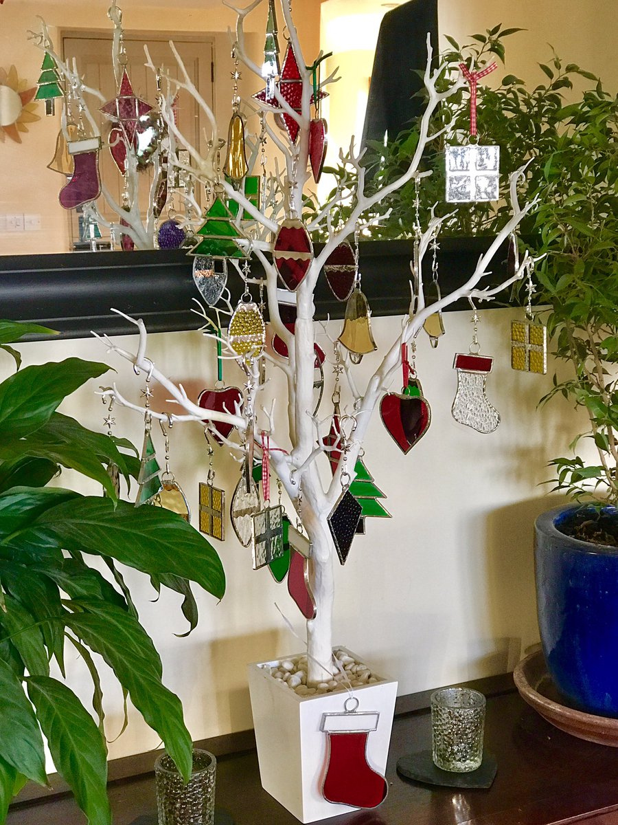 Tree's up! #handmade #glass #christmas #britcraft #christmasdecorations