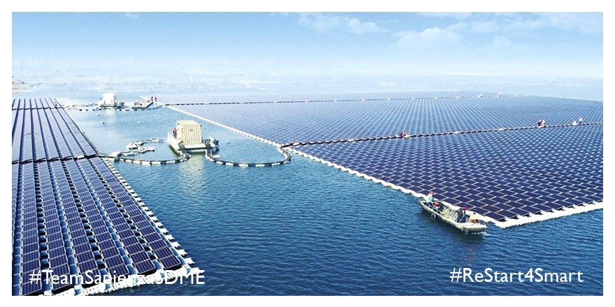 SapienzaSDME's tweet photo. #China is building second enormous #floatingsolarfarm that will meet the electricity demand of about 94,000 urban and rural families. In the last days part of the 150MW project has been connected to the national grid for the first time. #cleanenergy #sustainability https://t.co/cnYC9pVZbC