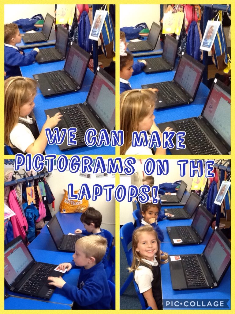 CoedGlas2024's tweet photo. This week we've made our own pictograms on the laptops! How clever are we?! @coedglasict #CGdcfR #CGDataH https://t.co/xG8Hb7kXKE