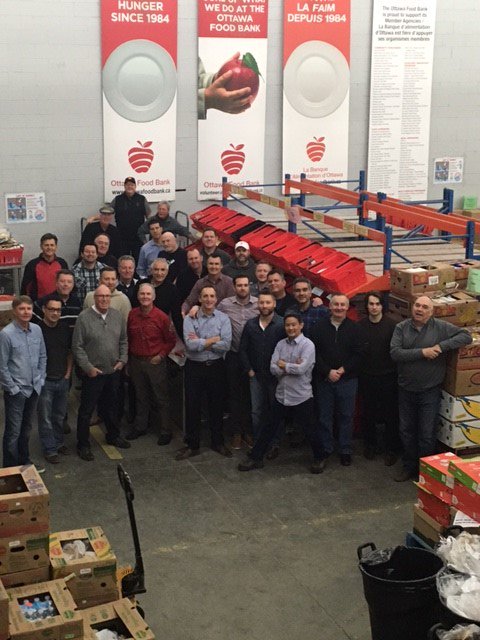 A BIG Thank You to everyone who participated and donated to our annual @OttawaFoodBank fundraiser! We reached a new record in donations at $7,180!  Well done!  #ottcity #foodbank