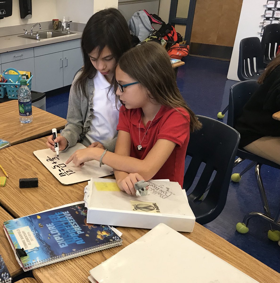 Having fun using Kagan’s Cooperative Learning Structure Sage-N-Scribe to review for tomorrow’s fraction test#kagan@tommiebarfield