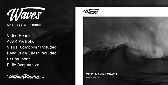 NulledNerd's tweet photo. Waves v1.0 - Fullscreen Video #One-Page #WordPress #Theme
https://t.co/rz5jf3RptE https://t.co/0KHThSErVa