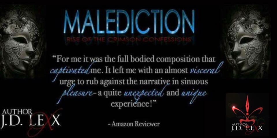 sweetsexyreader's tweet photo. MALEDICTION   #JDLexx
#CrimsonConfessions #suspense #uniquelysensual  #Sensualromance #Classierreading #intelligentreading 
Check out all the 5***** reviews:  Goodreads: https://t.co/3Zoh7kXDF8
Amazon https://t.co/R6MWD42CN0
Author Page – https://t.co/lObRwGCbDJ https://t.co/M77nJvumDj