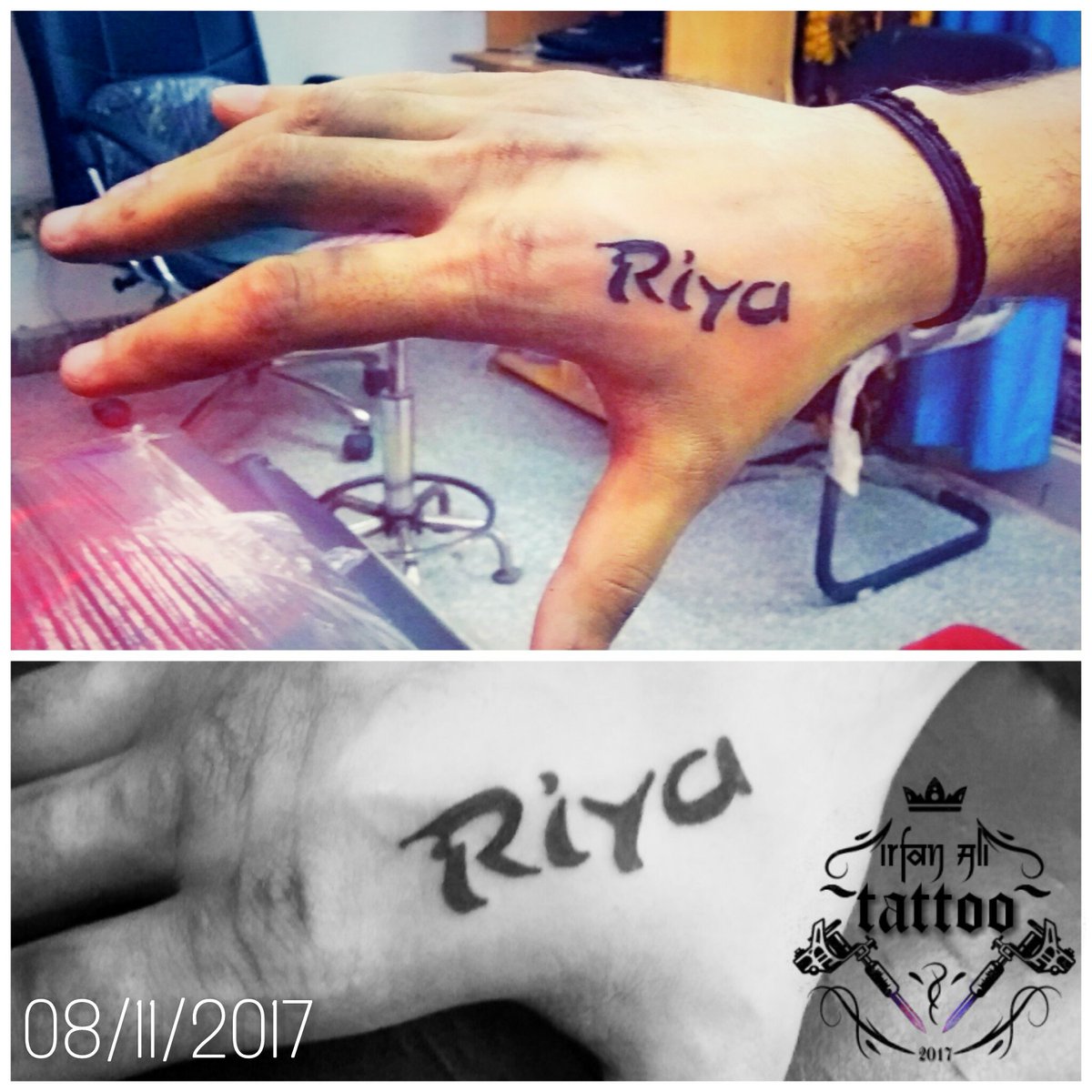 Irfan Ali Tattooz on Twitter Riya name Tattoo Done by me   httpstcoFKN4r0MIaZ  Twitter