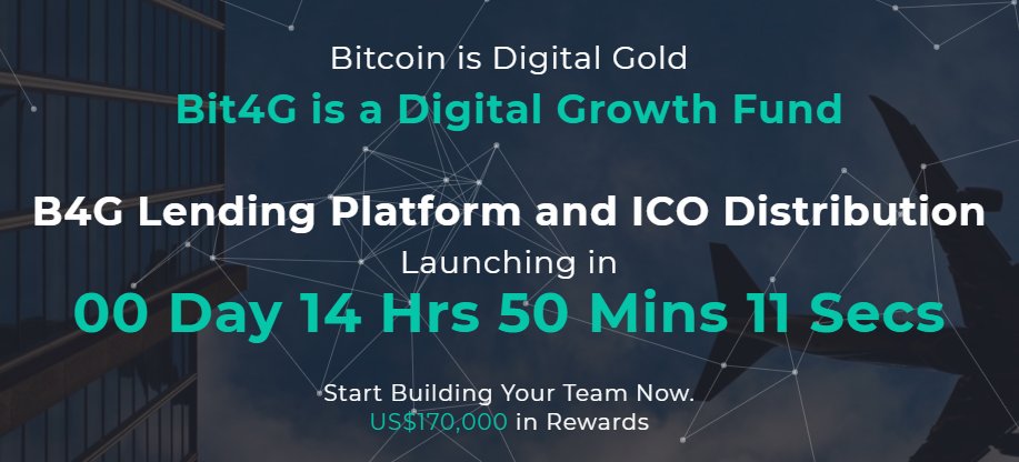 JayCue143's tweet photo. #Bit4G lending is coming!! 🚀🎉👏
One of the best ICO of this year!! Don't miss the #B4G lending!!
Signup: https://t.co/7xtyjgj8dy

How Bit4G Platform Works? https://t.co/aznO03e88H https://t.co/9DYgaW8Nlr