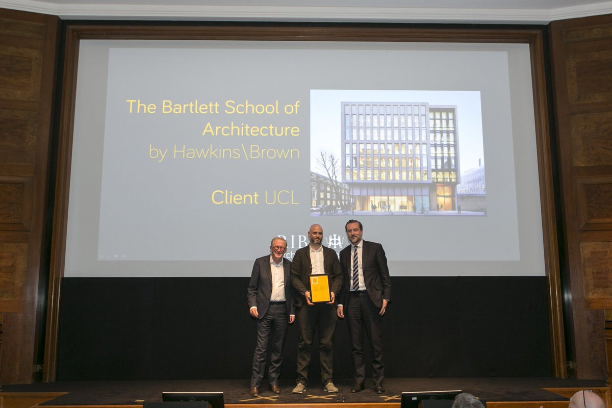 TheBartlettUCL's tweet photo. @Hawkins_Brown @CTAwards @BartlettArchUCL @UCLEstates @TransformingUCL @ucl @uclnews ... and with that wonderful news, a #tbt to the awards 22 Gordon Street has collected thus far - it's been a great year for our #bartlettspace ! https://t.co/6iw3vSvSjJ