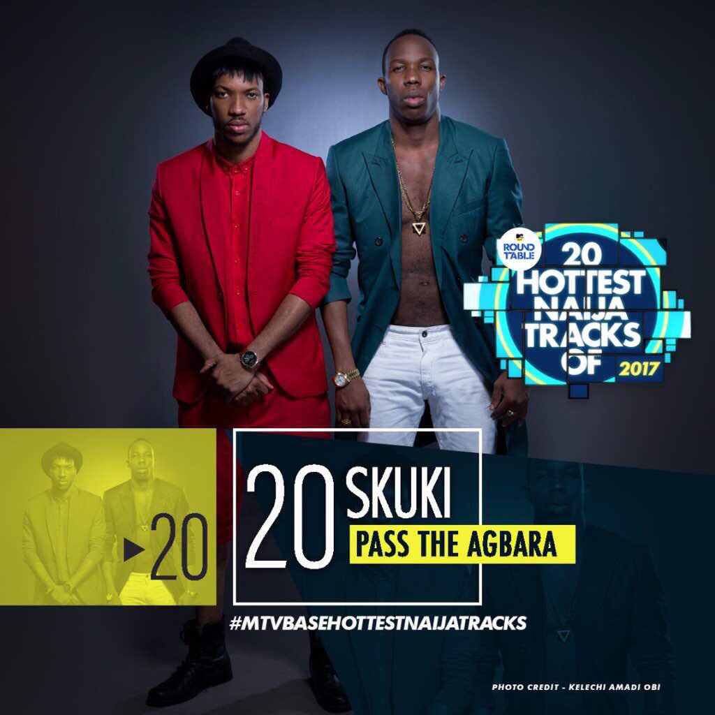 MTVBaseAfrica's tweet photo. Coming in at number 20, weβve got @Skukipeeshaun and skukivavavoomβs with #PassTheAgbara #MTVBaseHottestNaijaTracks https://t.co/Pq2lQC3he5