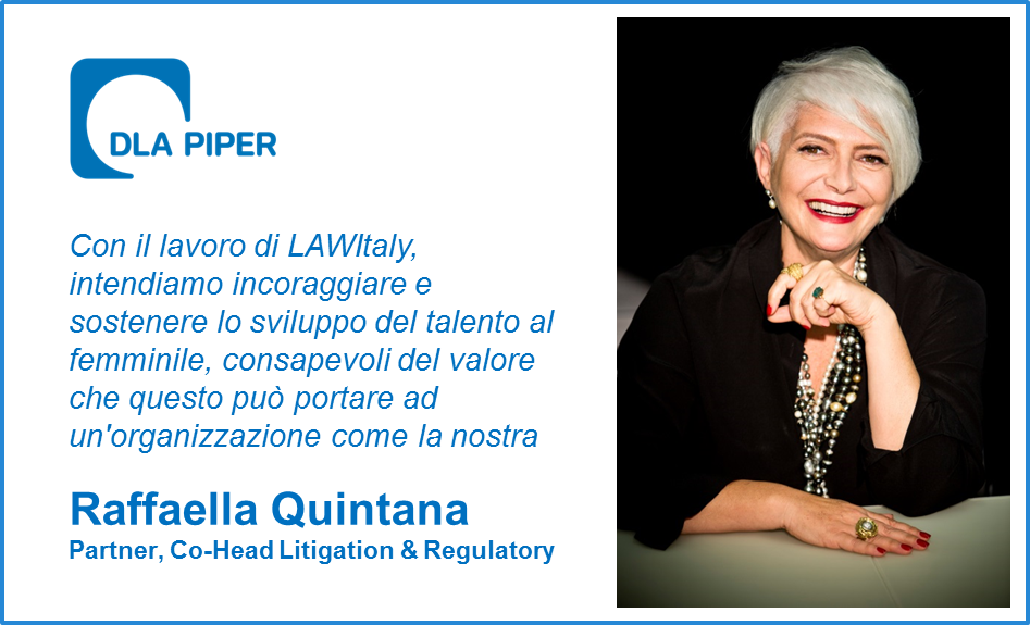 DLA_Piper_Italy's tweet photo. Raffaella Quintana @RaffaQuin per #LAWItaly: sostenere e incoraggiare la #leadership al #femminile. #Women https://t.co/GEF5F2A3pO