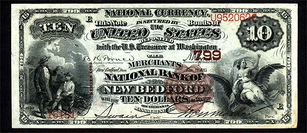 longbeachexpo's tweet photo. Booth 432: Long Island Numismatics, Inc., $10 National Bank Note CH.XF MERCHANTS NEW BEDFORD, MA. https://t.co/z50DbDr3nv. #LBExpo #LongBeach #CollectibleShow #Currency #LargeNote #BankNote #NationalBank #NewBedford #Rare #Collectible #Collector #Merchants #PaperMoney https://t.co/rOLtpnwOiM
