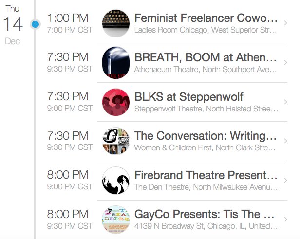 RebelliousMag's tweet photo. Calendar/#FeministAgenda: #Feminist #Freelancer #Coworking &amp; Cocktails @LadiesRoomChi, #BLKS @SteppenwolfThtr, @rubenquesada @TheConvoChicago @wcfbook, #LizzieChi @FirebrandChi, @gaycochicago ’Tis the Seasonal Depression https://t.co/5BNadZNMGn https://t.co/3d63crSINF