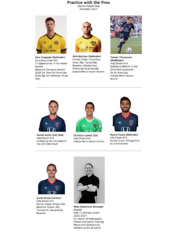 ttskillzsoccer's tweet photo. We are excited to announce to the public that our camp Dec 18th & 19th will have 7 professional soccer players with over 25 years of playing experience AND @robtrainsystems of @indyfast! Sign up today while you still can! #ttskillz @RichBalchan @alexcrognale @justinbraun17 https://t.co/lHkf1fc83s