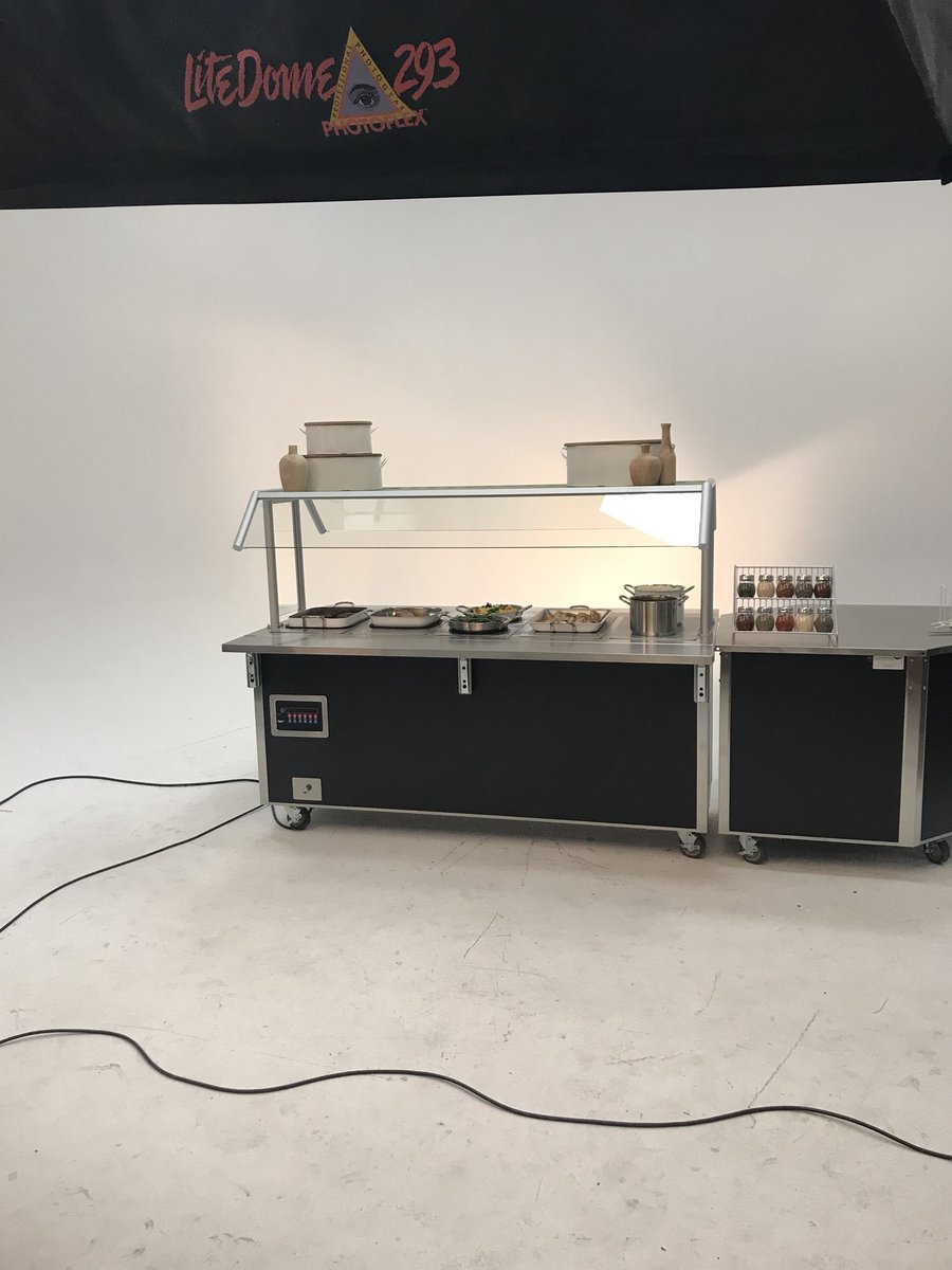 ChessiRoddy's tweet photo. Behind the scenes look- shooting photos for our education catalog! Whatโs hot in hot food? #HappyAtHubert #hubertcompany https://t.co/pDlHbqlLbh