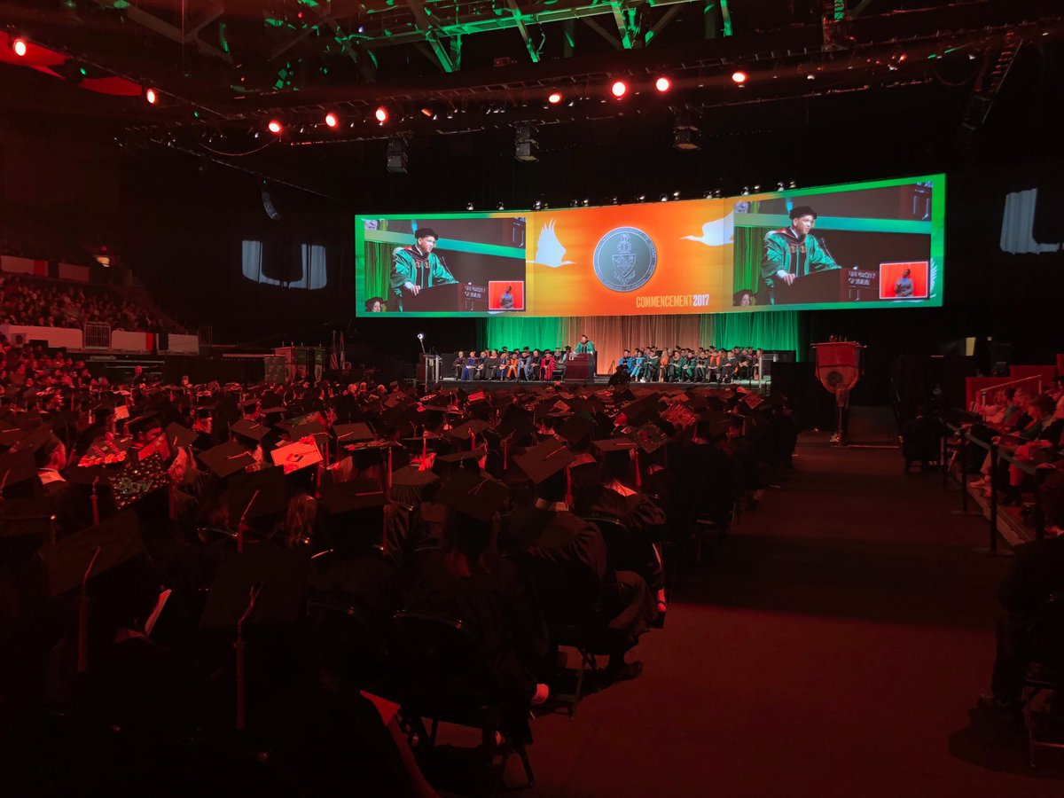JoshBrandfon's tweet photo. Todayโs @UMCommencement speaker - @AROD! #umiamigrad https://t.co/qxM3rfnnEd