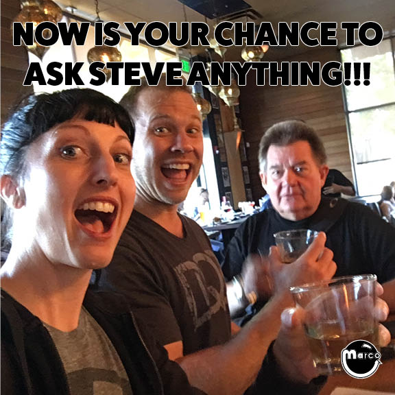 MarcoPinball's tweet photo. Today is the day to ask #SteveRitchie anything! He'll be live on the @sternpinballinc Facebook page at 3pm CST. Ditch work and become a better employee. Here's a pic of Paul and I clearly becoming better employees. #pinball #AMA https://t.co/i0BdPqEiF2