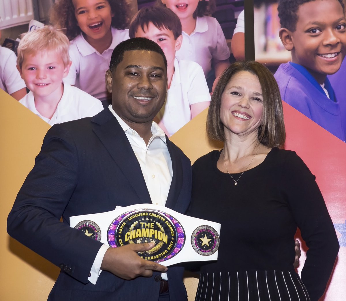 LAPCSTeam's tweet photo. Championship Excellence! We had a perfect time last night for #LAPCS10 Charter School Excellence Awards sponsored by @Transcend_Law! A special Excellence in Education Award went to @croemer for her ten years of service and @gm_carter for being an Education Champion. https://t.co/MKvMgQseYe