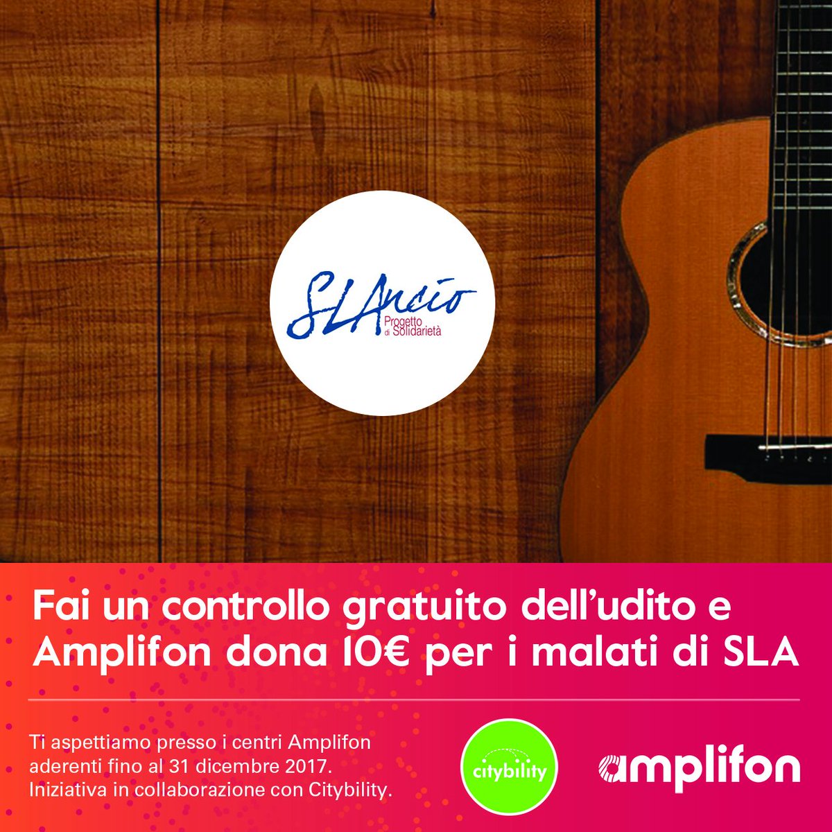 Citybility (@citybility) on Twitter photo Amplifon rinnova la raccolta fondi a favore di <a href="/ProgettoSLAncio/">La Meridiana</a> SLAncio fino al 31 dicembre!
I fondi raccolti verranno devoluti all’acquisto di strumenti musicali da utilizzare all’interno del programma di musicoterapia della struttura.
Scopri di piĂą: lnkd.in/eb5RyZH Amplifon rinnova la raccolta fondi a favore di <a href="/ProgettoSLAncio/">La Meridiana</a> SLAncio fino al 31 dicembre!
I fondi raccolti verranno devoluti all’acquisto di strumenti musicali da utilizzare all’interno del programma di musicoterapia della struttura.
Scopri di piĂą: lnkd.in/eb5RyZH