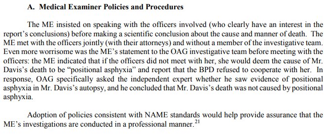 JennSchanzNBC's tweet photo. .@AGSchneiderman report on death of #WardelDavis points to concerns about Erie County ME Dr. Katherine Maloney's practices during the investigation. See suggestions from AG below @news4buffalo https://t.co/uHtGthfMmF