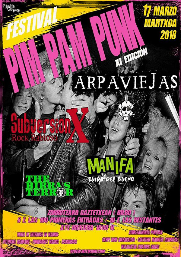 espeleorock's tweet photo. El proximo 17 de marzo será el #PimPamPunk en el Gaztetxe de Zorroza con las bandas de @arpaviejaspunk SubversionX @ManifaPunk y @TheBirrasTerror
Entradas disponibles en https://t.co/16eP99JEdL https://t.co/BAAk4OlMu3