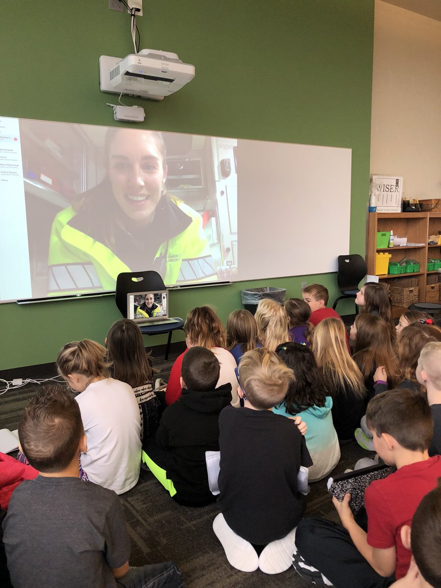 2nd grade Ss got to Skype with a paramedic today! All part of our economic PBL. #buildWSE #PBL #BV229Tech <a href="/nanc_westemeyer/">Nancy West@wse</a>