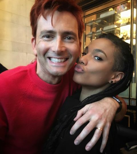 David Tennant and Freema Agyeman at the Doctor Who Breakfast - 14/12/17