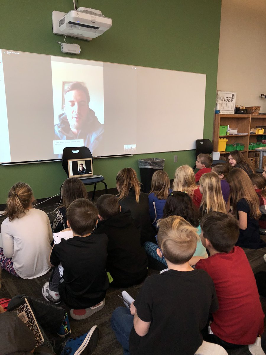 Inspiring our Ss career paths in 2nd grade. Future doctors! Skyping with Mrs. West's son, Blaine, a doctor in Iowa. <a href="/nanc_westemeyer/">Nancy West@wse</a> #pbl #bvwse
