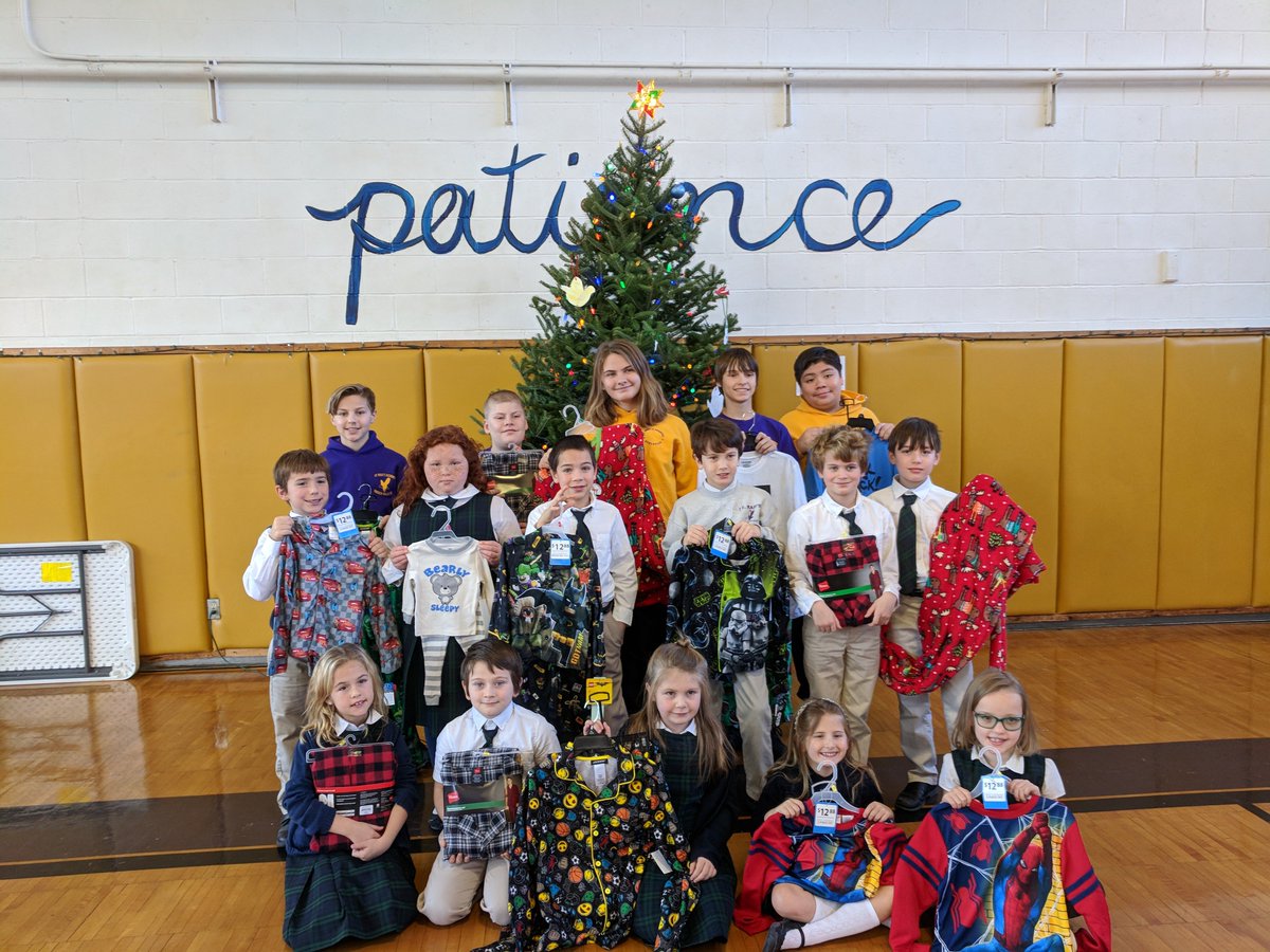 StMarysHF's tweet photo. 43 pairs of pajamas were bought my the 2nd, 3rd, 6th, and 7th graders for our local Christmas baskets with the help of a bake sale and McAuliffe Landscaping!  Remembering the reason for the season. @RCDASupt @RCDASchools https://t.co/JffuZFvgPN