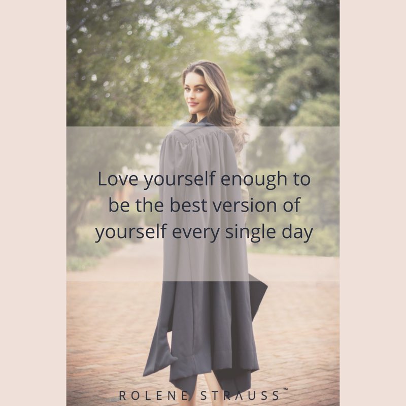 RoleneStrauss's tweet photo. “Love yourself enough to be the best version of yourself every single day”

~ Rolene Strauss

#aspirations #yourraceyourpace #dream #believe #do https://t.co/vwT43T4nGK