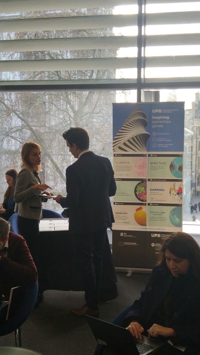 PRUAB's tweet photo. Inspirant col·laboracions globals! L'Oficina de Valorització i Patents de la @UABBarcelona segueix al #Genesis2017 buscant col·laboracions per a projectes de recerca i transferència molt prometedors. https://t.co/J5ZoqkX4z0