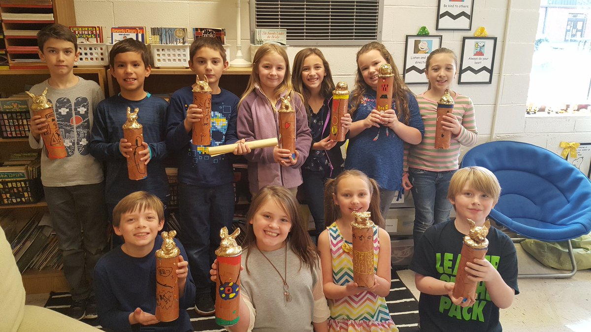 ReachASES's tweet photo. 3rd Grade Ancient Egypt Canopic Jars. #NoIntestinesIncluded https://t.co/txnHqEJbmF